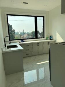 Interior kitchen window security film